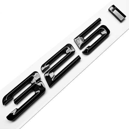 Image of 325i Rear Gloss Black 3D Trunk Lid Car Badge Emblem Decal Number Letter for BMW 3 Series with Adhesive Backing