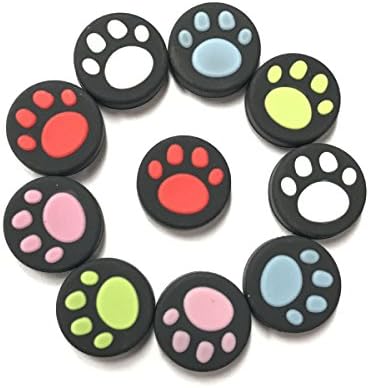 VAKABOX Cat Paw Silicone Thumbstick Joystick Caps Cover for Nintendo Switch NX NS Joy-Con Controller Joystick - 10PCS Multi Color