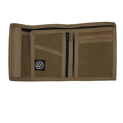 Image of Sprocket Nylon Billfold Wallet with Zippered Coin Pocket (Coyote Brown)