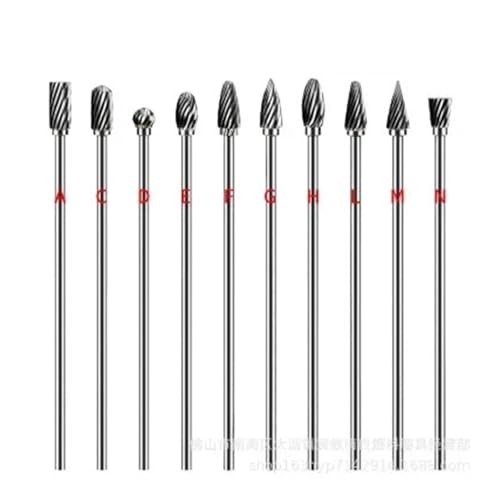 Set 10 Pzas Fresas Carburo Tungsteno 100mm Corte Simple/Doble miniatura 2