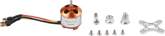 A2212 Brushless Motor 1000KV 1400KV 2200KV for RC Aircraft, Multi-Rotor & Fixed-Wing Drone, High Efficiency 75%, Lightweight 48g, Orange