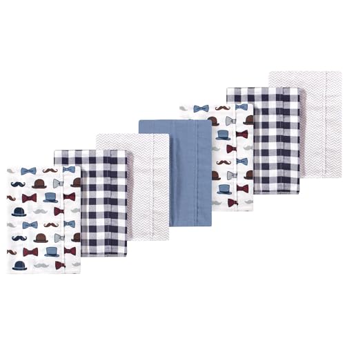 Image of Luvable Friends Little Treasure Flannel Burp Cloths 7pk, Playful Handsome Pups