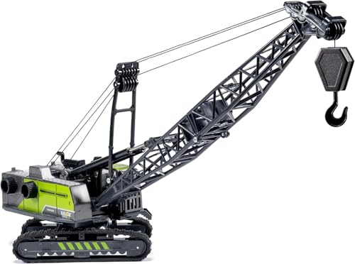 Image of 1:55 Simulation Diecast Alloy Tower Crane Model Toy Construction Engineering Vehicle Telescopic Arm Excavator Crawler Crane Model Car Toys for Kids