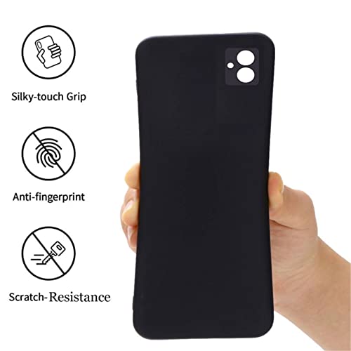 Image of A rtistque Liquid TPU Silicone Matte Shockproof Flexible with Camera Protection Soft Back Cover Case for Samsung Galaxy M13 5G - Black