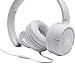 immagine 1JBL Tune 500 Cuffie Sovraurali, Cuffia On Ear con Microfono e Comando Remoto ad 1 Pulsante, JBL Pure Bass Sound, Compatibile con Siri e Google, Leggere e Pieghevoli, Da Viaggio, Bianco