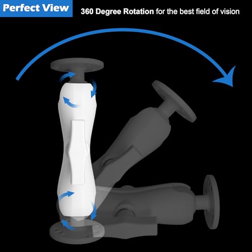 Image of White Marine C Size 1.5 inch Ball 5.9 inch Double Socket Arm | White powder coated aluminum marine arm for 38mm C size ball. 15cm medium length. Fits RAM and iBolt mounts