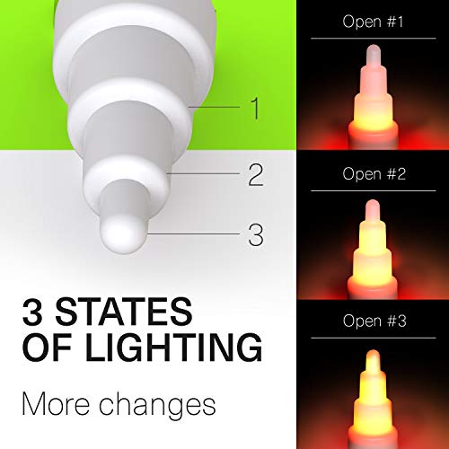 Image of QSPORTPEAK LED Wireless Inductive Rechargeable LED Candles & Inductive Charging Base,Flameless Flickering LED Candles Light for Home Decor Birthday, Churches, Christmas, Hallow,Set of 12 pcs