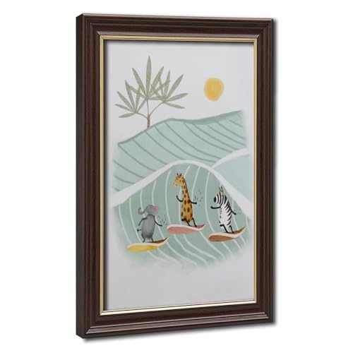 Cadeau chambre enfant original : toile minimaliste thème plage 30x45