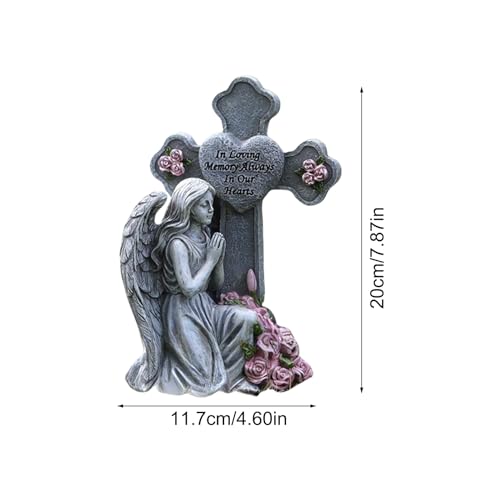 Statue d'ange pour tombe et décorations commémoratives de cimetière extérieur