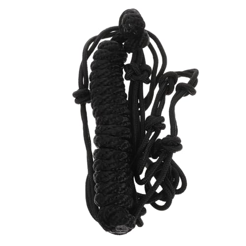 Cabestro de cuerda negro multifunción para entrenamiento de caballos