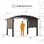 Sunjoy 10’ x 12’ Pergola, Outdoor Steel Arched Pergola with Adjustable Canopy and Natural Woodgrain Metal Posts for Patio, Backyard, and Garden, Tan…