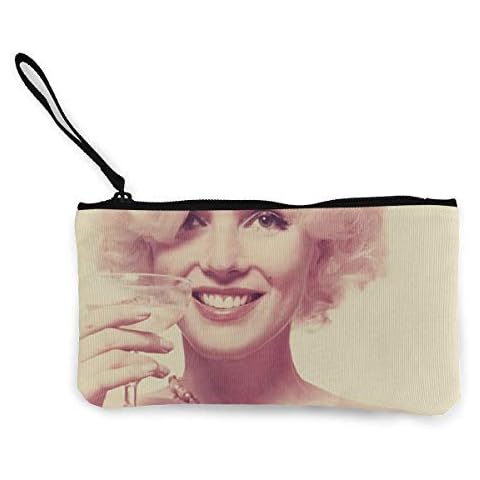 shibeili Marilyn Monroe Cute Canvas Coin Purses Small Zipper Coin Purse Cover