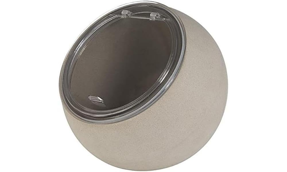 APS Juego de 2 piezas: 1 cuenco de melamina (diámetro de 19 cm) + 1 tapa plegable con junta de silicona, color gris