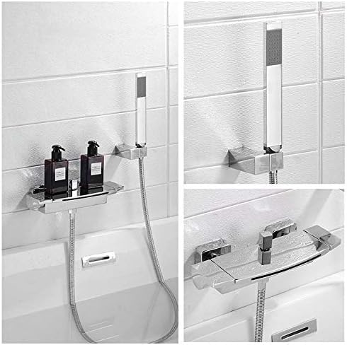 Robinet de douche cascade en or et chrome pour une salle de bain luxueuse et moderne