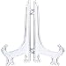 HESTYA Plastic Easels Plate Stands Holders Picture Easel Plastic Easel to Display Pictures or Other Items (5/ 6/ 7/ 8 Inches, Clear)
