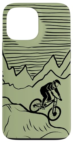MTB Mountain-Bike Color-Green-Sage Bici montaña Bicicleta Carcasa para iPhone 13 Pro MAX