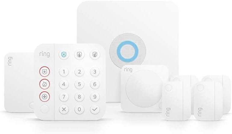 Ring Alarm 8-Piece Kit – Wireless Smart Home Security System | Expandable | Easy Setup | Mobile App Control | 24/7 Professional Monitoring | Alexa Compatible