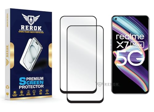 Image of Gorilla Tempered Glass Screen Protector Compatible with Realme X7 Max 5G [Pack of 2] | Edge-to-Edge, Bubble-Free, Case Friendly, Easy Installation Kit