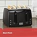 BLACK+DECKER 4-Slice Toaster, TR1410BD, Extra-Wide, 7 Shade Settings, Crumb Trays, Gloss Black