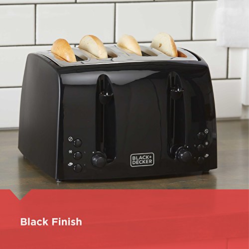 BLACK+DECKER 4-Slice Toaster, TR1410BD, Extra-Wide, 7 Shade Settings, Crumb Trays, Gloss Black by BLACK+DECKER - Image 5