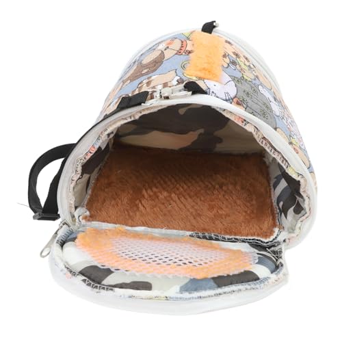 Toddmomy Hamster Carrier Bag Portable Travel Pouch for Animals Easy to Detachable Shoulder Strap for Dwarf Hamsters Guinea Pigs Ferrets and More