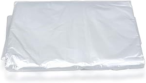 Tiiyee Plastic Garment Bags, 50pcs Dry Cleaner Bags Plastic Clothing Cover Laundrette Dustproof Bag Hanging Clothes Packing Transparent Dust Cover Home Storage for Suits Dresses Uniforms 60 * 100cm