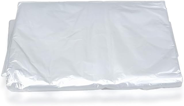 Tiiyee Plastic Garment Bags, 50pcs Dry Cleaner Bags Plastic Clothing Cover Laundrette Dustproof Bag Hanging Clothes Packing Transparent Dust Cover Home Storage for Suits Dresses Uniforms 60 * 100cm