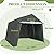 LVUYOYO 10'X10' Outdoor Storage Shelter Shed, Waterproof Portable Storage Shed with Roll-up Zipper Door and Ventilated Window, Heavy Duty Outdoor Shed Carport for Motorcycle, Bike, Garden Tools (Grey)
