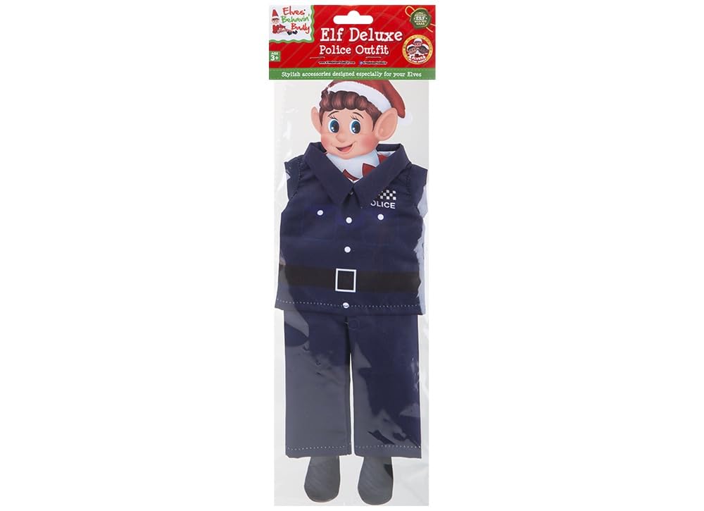 Elves Behaving Badly Elf Doll Dress Up Outfit Christmas Novelty Accessory Police Costume
