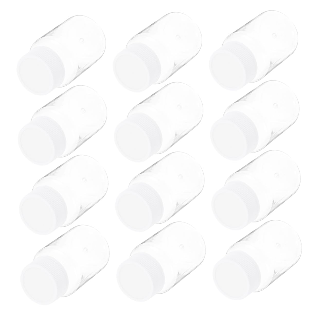 Cabilock 24Pcs Wide Mouth Medicine Bottles Airtight Reusable Pill Containers for Sample Dispensing Liquid Storage Practical Design for Easy Filling and Visibility