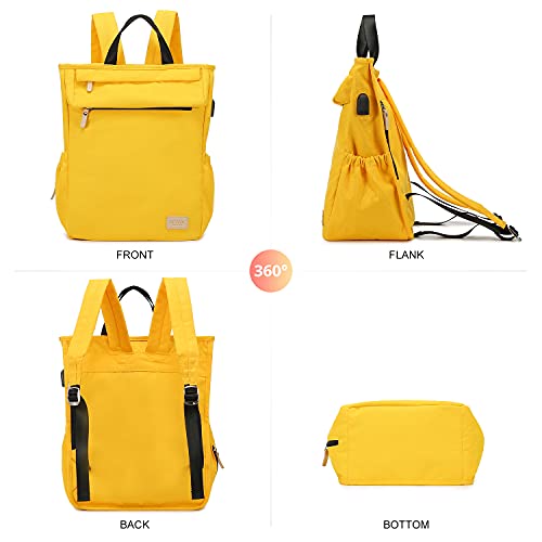 LOVEVOOK Canvas Backpack for Women 14", Lightweight Durable Commuter Travel Work Bag, Casual School Bookbag - Image 6