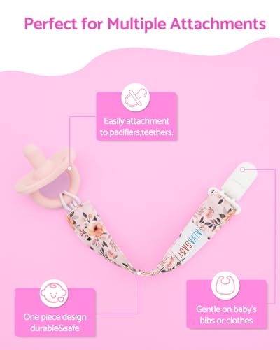 Image of ALVABABY Pacifier Clips 8 Pack Pacifier Binky Paci Holder Leashes for Baby Teethers 8DP13