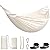 Chihee Cotton Hammock Large Soft Breathable Camping Hammock Holds Up to 660lbs Portable Tree Hammock with Detachable Spreader Bar Pillow 2 Strong Webbings 2 Carabiners Patio Garden Indoor Outdoor
