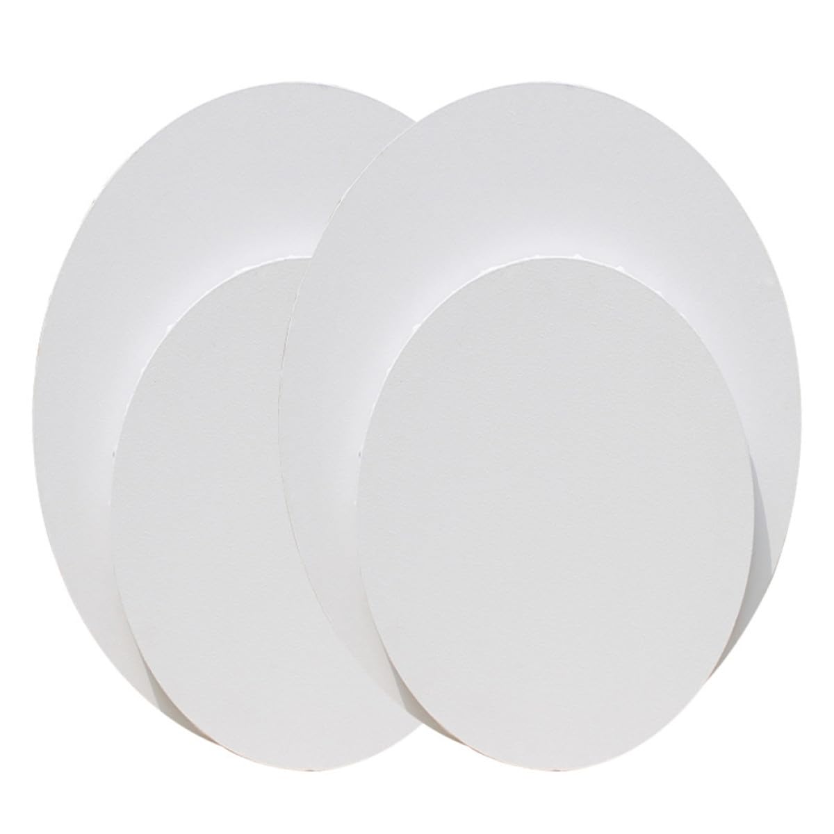 Beavorty 5pièces Panneaux Ovales Coton pour Peinture Planche à Dessin Artistique Épaissie Support Toile Blanc Adaptés Huiles Acryliques Tempera Légers et Portables pour Artistes et Loisirs