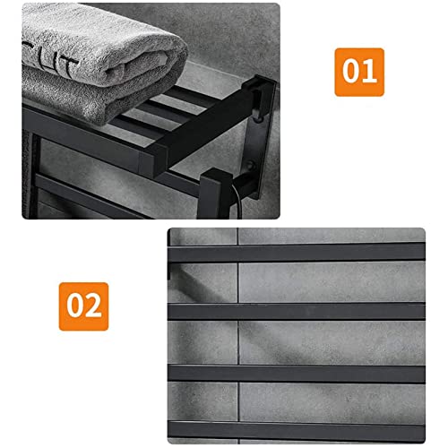 Toallero eléctrico de aluminio mate con diseño compacto para pared 3
