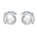 Price comparison product image Amilril Pearl Earrings, 925 Sterling Silver Fine Jewellery, Unique Small Pearl Jewelry, Fine Jewellery Elegant Gift Box