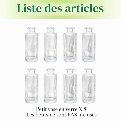 Vase a fleurs en verre pour centre de table et decoration de salon - 7