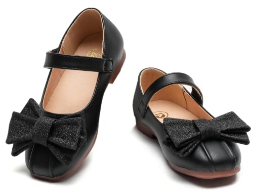 kkdom Girls Dress Mary Jane Shoes Toddler Ballet Flats Flower Girls Princess Shoes School Party Dress Shoes