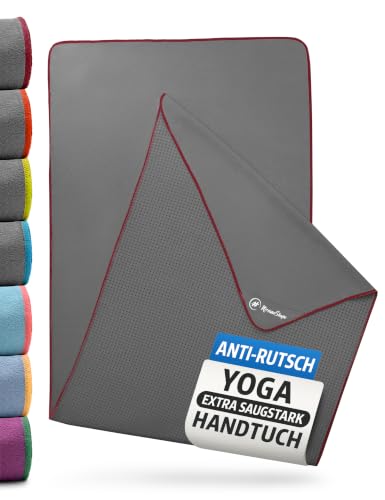 NirvanaShape Yoga Handtuch rutschfest | Hot Yoga Towel mit Antirutsch-Noppen...