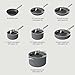 Ninja, Cookware, 12-Piece Cookware Set, Fry Pan, Sauce Pan, Sauté Pan, Glass Lid, Stock Pot, Foodi NeverStick Premium, Hard-Anodized, Nonstick, Oven Safe, Durable Pans, Slate Grey, C39800