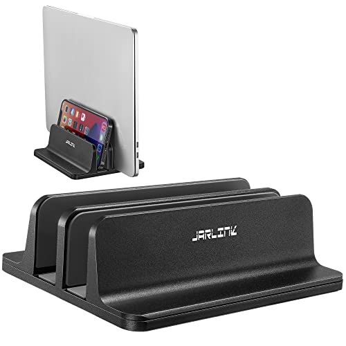 JARLINK Vertical Laptop Stand Holder, Aluminum Double Desktop Stand