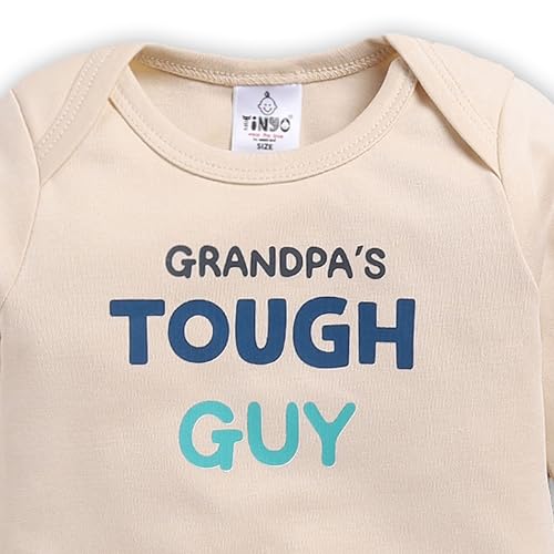 Image of TINYO Boy's Letter Print Regular Fit Bodysuit for Baby Kids