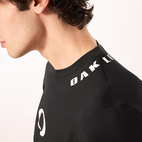Oakley Camiseta masculina de jérsei de manga comprida reciclada Free Ride, Preto, G