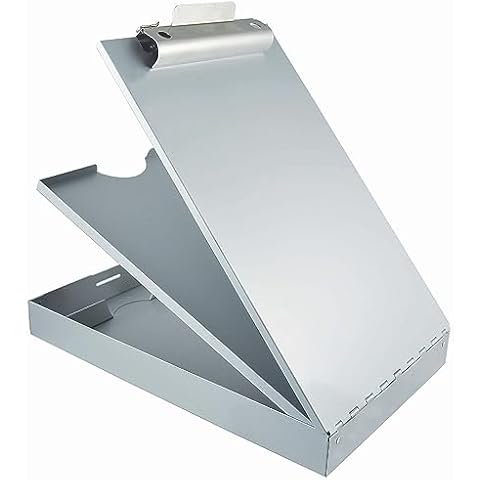 Saunders Metal Clipboard with Storage, Letter Size Heavy Duty Contractor Grade Clipboard, Dual Storage Form Holder with High Capacity Clip Made in USA Cover