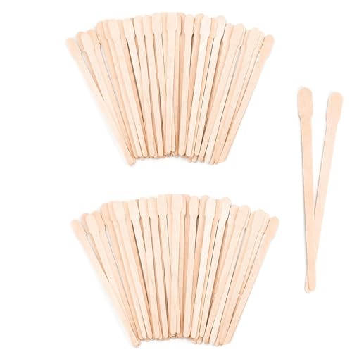 200pcs Wooden Wax Sticks - Disposable Wooden Waxing Spatulas - Small Sizes Eyebrow Waxing Applicator Spatulas for Facial/Lip Hair Removal Eyebrow Wax Sticks Wax Applicator Wooden Wax Spatulas Kit