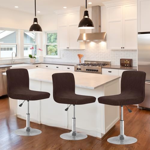 Image of Chair Covers Bar Stool Cover 2pc Bar Chair Cover Swivel Bar Stool Slipcover