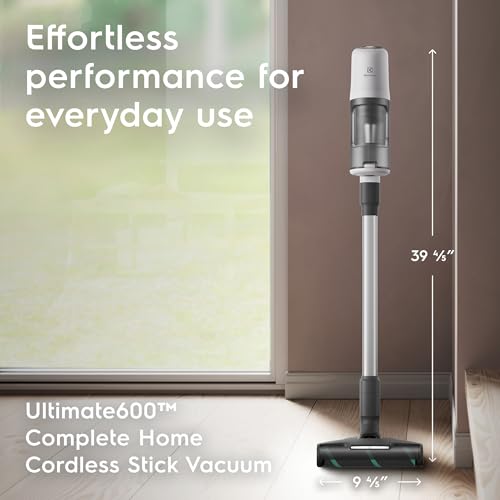Image of Electrolux Ultimate600 Complete Home Cordless Stick Vacuum with 3 Specialized Nozzles (Multi-Surface, Hard Floor & Pet), 50-Minute Run Time, 3 Power Modes, White