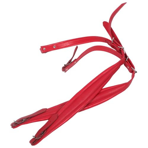 Ceinture pectorale accordéon en cuir synthétique rouge : le confort élégant
