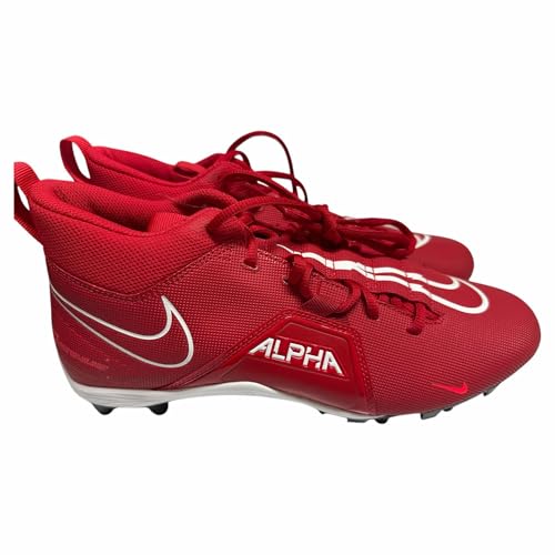 Nike Men's Alpha Menace Varsity-3 Football Cleats Shoes University Red/White #CV0586-616 - Size Mens 11