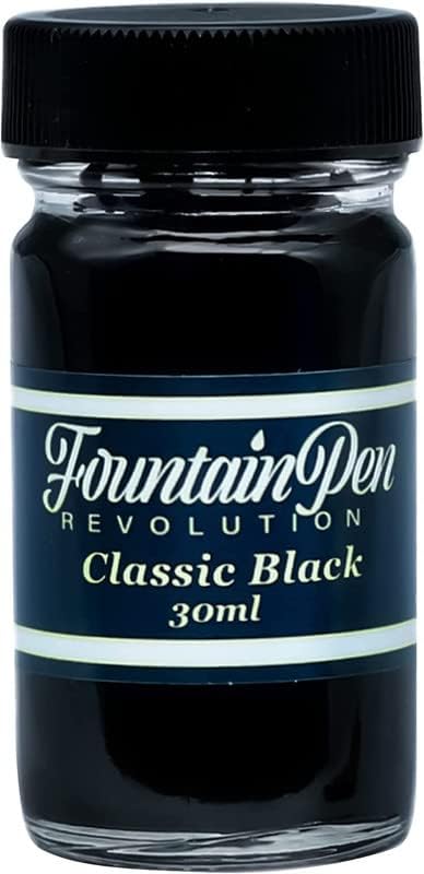 Fountain Pen Revolution FPR Classic Black Ink - 30 ml Saturated Black Ink Bottle for Smooth, Effortless Writing - Professional/Daily Use Refill Ink for s - Premium Stationery Supplies
